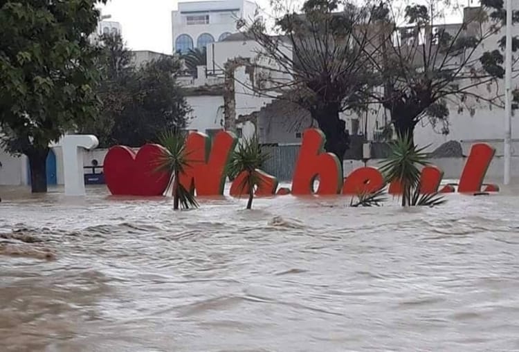 Tunisie : des pluies diluviennes inondent Nabeul, un mort