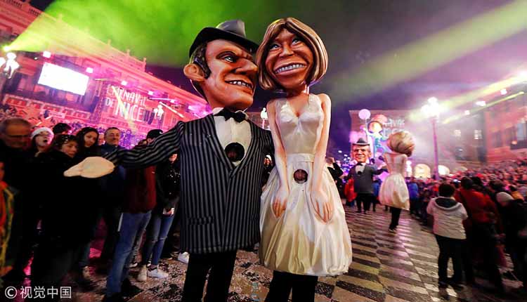 Carnaval de Nice : de nombreuses effigies de célébrités sur des chars