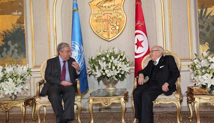Le Secrétaire Général de l’ONU : le Président Béji Caïd Essebsi était « un grand homme d’État »