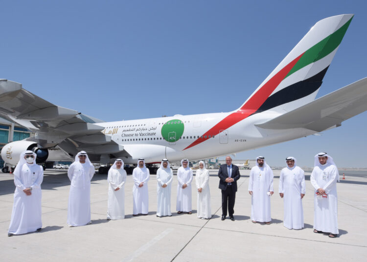 Emirates lance le premier vol de passagers 100% vaccinés (Photos)