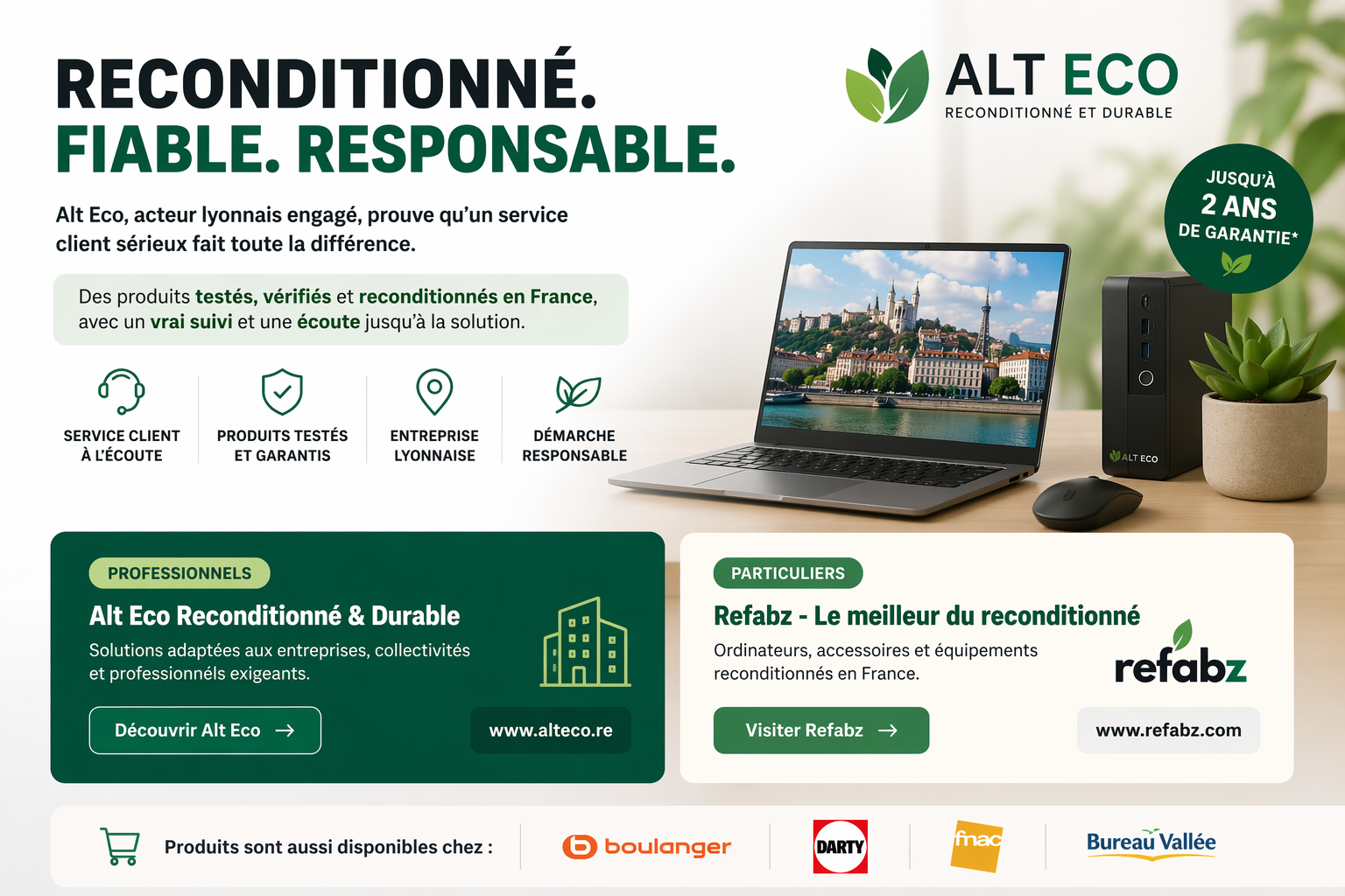 roduits sont aussi disponibles dans des enseignes comme Boulanger, Fnac-Darty, Bureau Vallée, ...